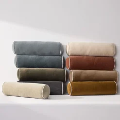Classic Cotton Velvet Bolster Pillow