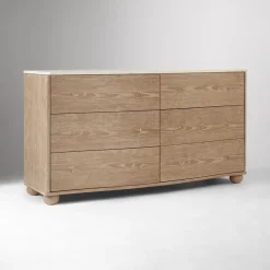 Clementine Marble 6-Drawer Dresser (60")