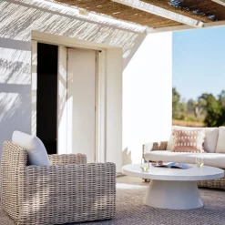 Concrete Pedestal Indoor/Outdoor Round Coffee Table (32"–44")