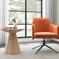 Conical Round Wood Side Table (24")