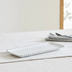 Costa Nova Pearl White Rectangular Tray