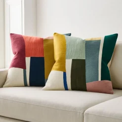 Crewel Geo Pieces Pillow Cover