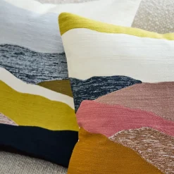 Crewel Landscape Pillow Cover