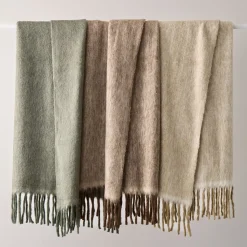 Cross Dye Faux Mohair Throw