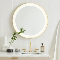 Curved Light Up Vanity Mirror - 28"