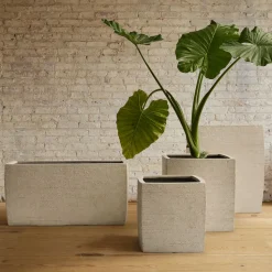 Curved Square Ficonstone Indoor/Outdoor Planters