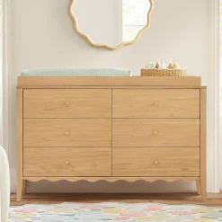 Daisy 6-Drawer Wide Dresser with Removable Topper (55")