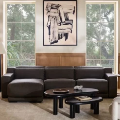 Dalton Motion Reclining Leather 3-Piece Chaise Sectional (119.5")