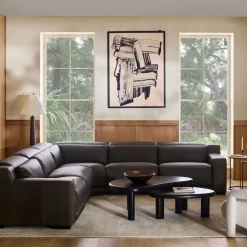 Dalton Motion Reclining Leather 5-Piece L-Shaped Sectional (127")