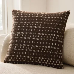 Dashed Wool Stripe Pillow Cover