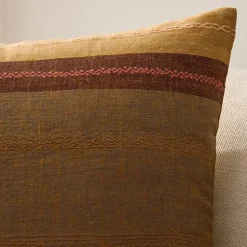 Decorative Stitched Stripes Pillow Cover