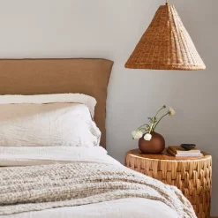 Dempsey Rattan Tall Pendant (18.5")
