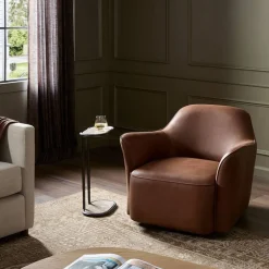 Dothan Leather Swivel Chair