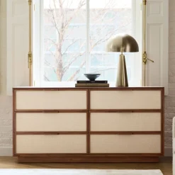 Douglas Solid Wood Tatami 6-Drawer Dresser (60")
