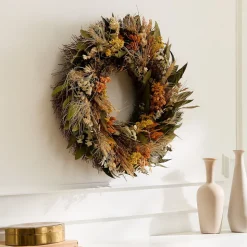 Dried Coral Breeze Wreath