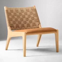 Dunham Leather Slipper Chair