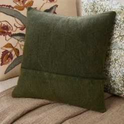 Earthy Garden Stitch Pillow Cover & Throw Set