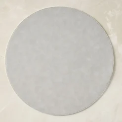 Easy-Care Round Faux Leather Placemats
