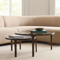 Elwell Glass & Metal Nesting Coffee Tables (24"–32")