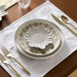 Embroidered Snowfall Placemat Sets