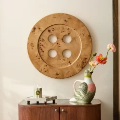 Emma Chamberlain Burled Button Wall Art