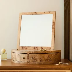 Emma Chamberlain Burl Mirrored Jewelry Box