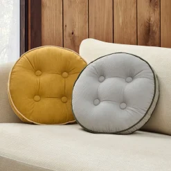 Emma Chamberlain Corduroy Button Pillow