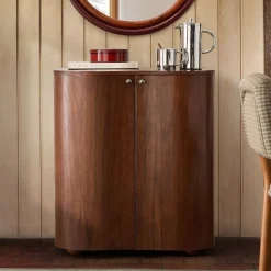 Emma Chamberlain Curved Bar Cabinet (28")