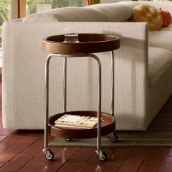 Emma Chamberlain Perforated Round Coffee Cart (17")