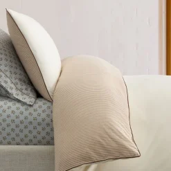 Emma Chamberlain Reversible Solid Stripe Duvet Cover & Shams