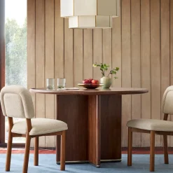 Emma Chamberlain Round Wood Dining Table (48")