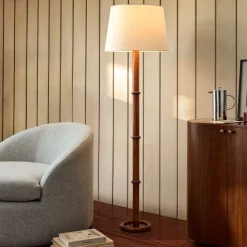 Emma Chamberlain Wood & Lacquer Floor Lamp (63")