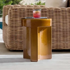 Essie Ceramic Indoor/Outdoor Side Table (13")