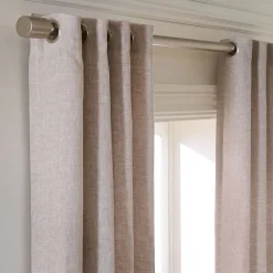 European Flax Linen Blackout Grommet Curtain