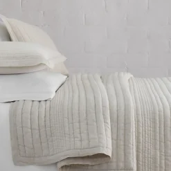 European Flax Linen Linework Quilt & Shams