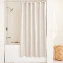 European Flax Linen Shower Curtain