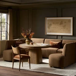 Everyly U-Shaped Dining Banquette (118"–128")