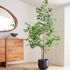 Faux Potted Ficus Tree