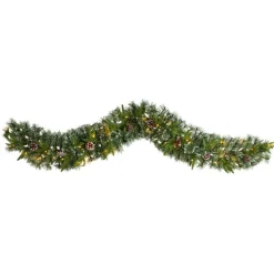 Faux Snow Christmas Garland