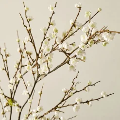 Faux White Blossom Branch