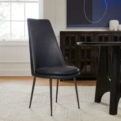 Finley High-Back Leather Dining Chair