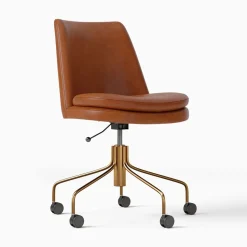 Finley Leather Swivel Office Chair