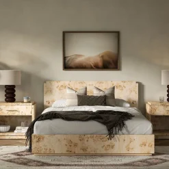 Finlo Burled Wood Bed