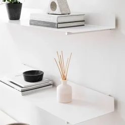 Floating Lines Single Shelves - White