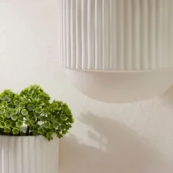 Fluted Ceramic Indoor/Outdoor Wallscape Planters