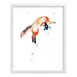 Fox Jump Framed Wall Art by Minted for West Elm