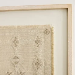 Framed Neutral Textile Wall Art
