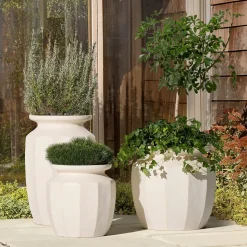 Franco Faceted Ficonstone Indoor/Outdoor Planters