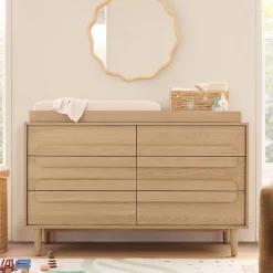 Gemini 6-Drawer Wide Dresser with Removable Topper (56")