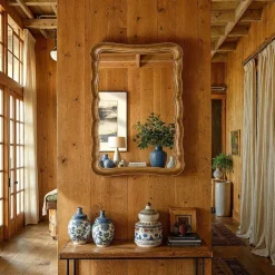 Gilded Wave Gold Wall Mirror